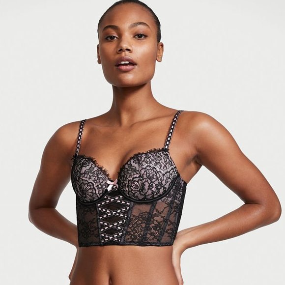 32DD/34DD VS DREAM ANGELS Lightly-Lined Heritage Ribbon Slot Bra Top "S-DD" NWT - Picture 7 of 8